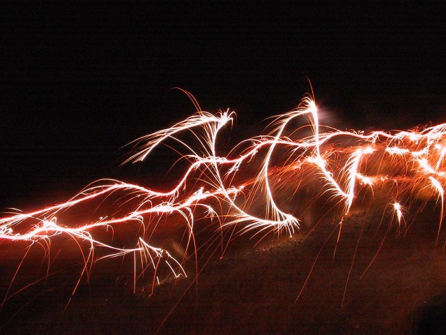 Sparklers in action!